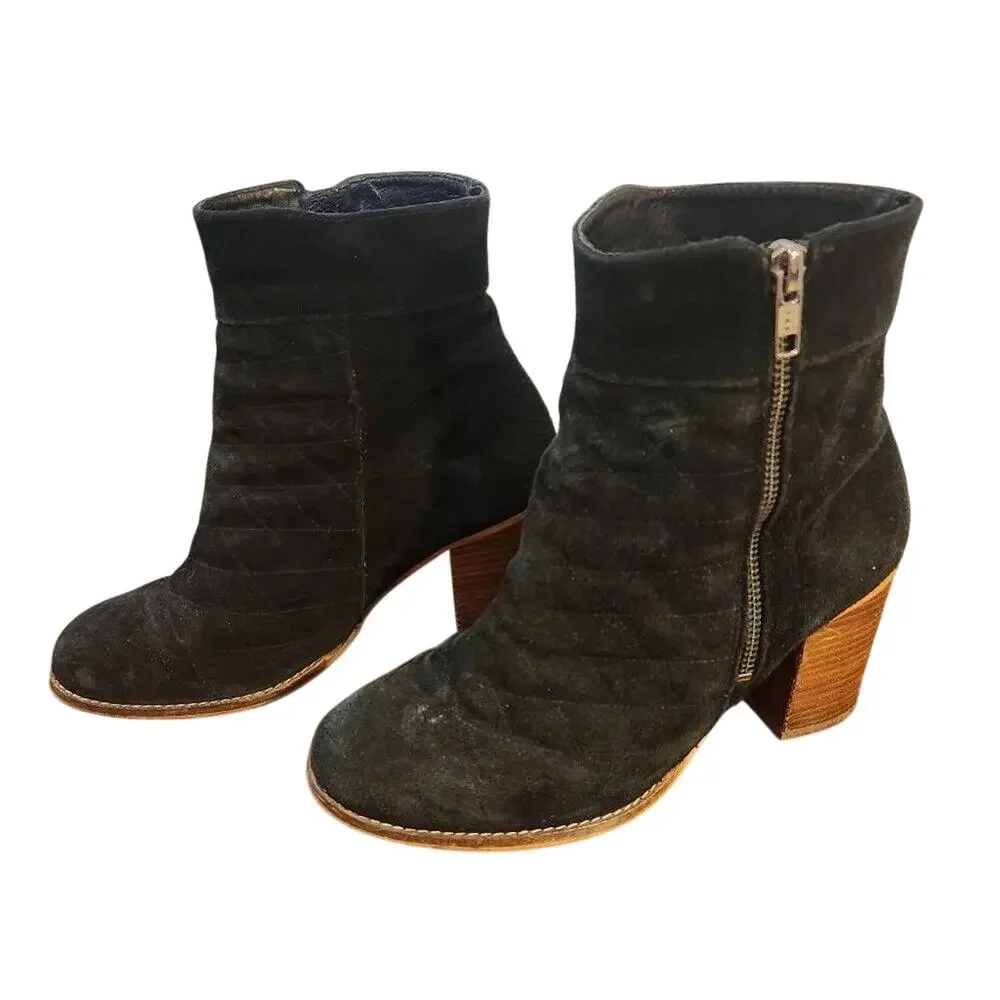 House of Harlow 1960 Spain Suede Leather Booties Size 8.5